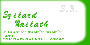 szilard mailath business card